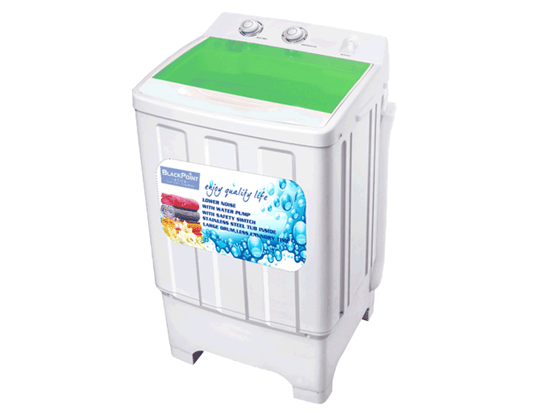 Single Tub Washer, Steel Drum, Green Goblin,  Green and White color