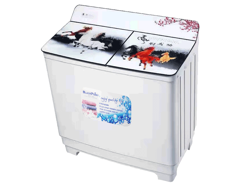 Twin Tub Washer, Steel Drum, Big Show,  Black and White color